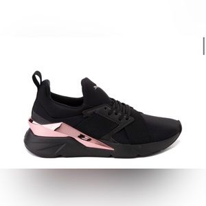Womens PUMA Muse X5 Metal Athletic Shoe - Black / Rose Gold